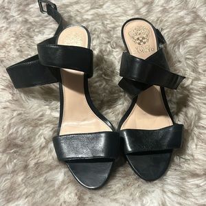 Black Strappy Heel Vince Camuto Size 9